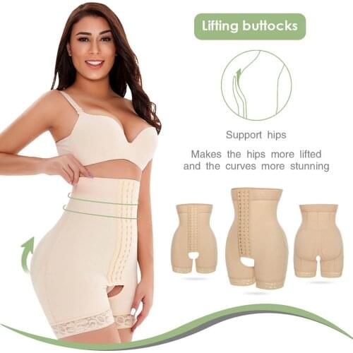 Minifaceminigirl Women Waist Trainer Shapewear Hook Body Shaper Shorts High Waist Butt Lifter Comfort Thigh Slimmer