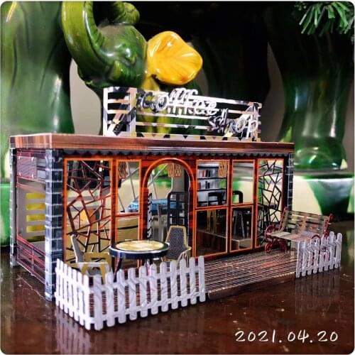 MMZ MODEL Nanyuan 2019 Coffee Shop Sushi Bar 3D Metal Model Kits DIY Assemble 3D Metal Puzzle Laser Cut Jigsaw Toy