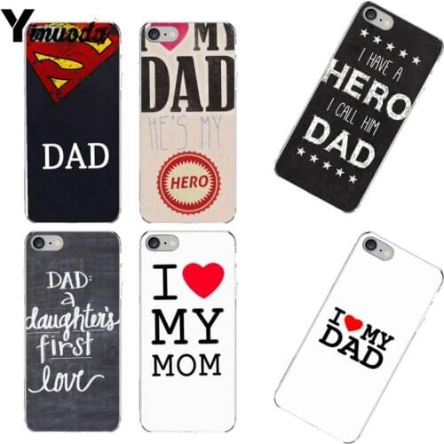 Yinuoda I love my best dad and Mom Soft Rubber Phone Cover for iPhone 12 8 7 6 6S Plus X XS MAX 5 5S SE XR 11 12 pro promax case
