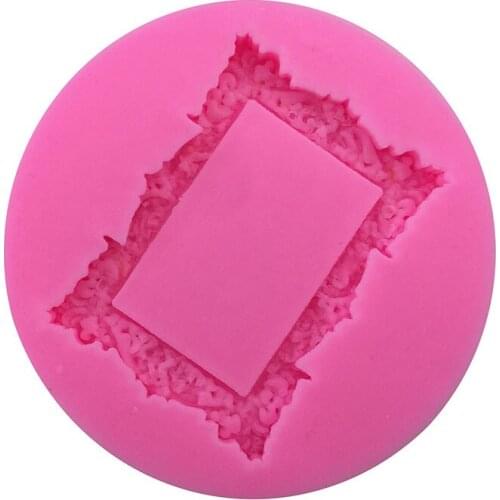 New photo frame liquid silicone mold turn sugar cake mold E180