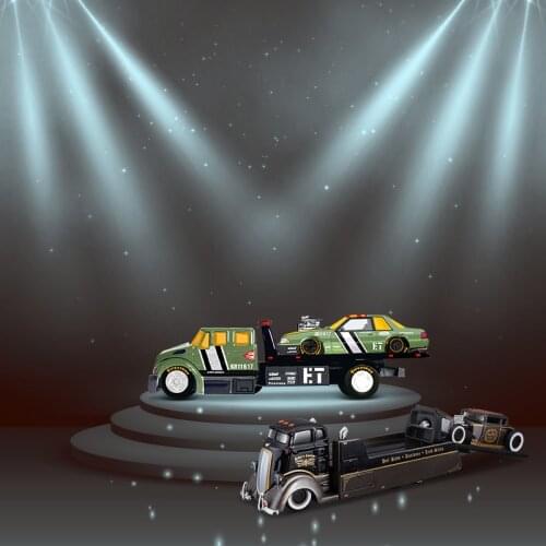Maisto 1:64 International DuraStar Flatbed 1988 Ford Mustang LX Design elite transport Die-casting car model collection gift toy