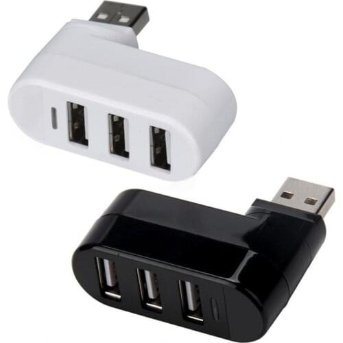 Expansion Dock Anti-interference Stable Output 3 in 1 USB2.0 Mini Splitter Cable Hub for Camera