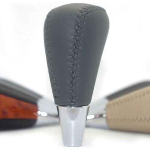 Gray Leather Stitch Shift Knob for Toyota Corolla Camry Rav4 Solara Tundra Estima Land Cruiser 4Runner Hiace Lexus ES350 IS250