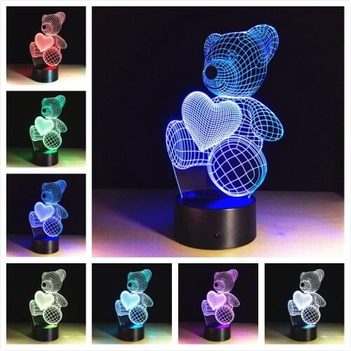 Owl 3d Night Light Rled Light Usb 3d Lamp Decorative Table Lamp Get A Free Remote Control Desk Lamps Swan Table Lamps