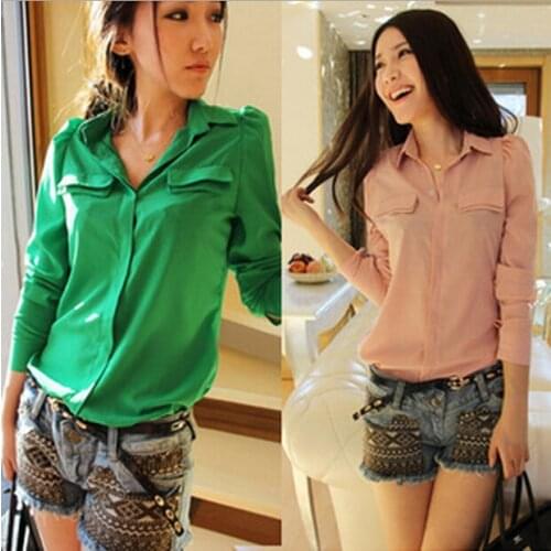 TRUSTYIWEN Womens Chiffon Blouses