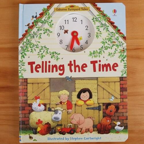 Usborne Telling The Time 3D picture English childrens flip books series organs looking through kid original educational book