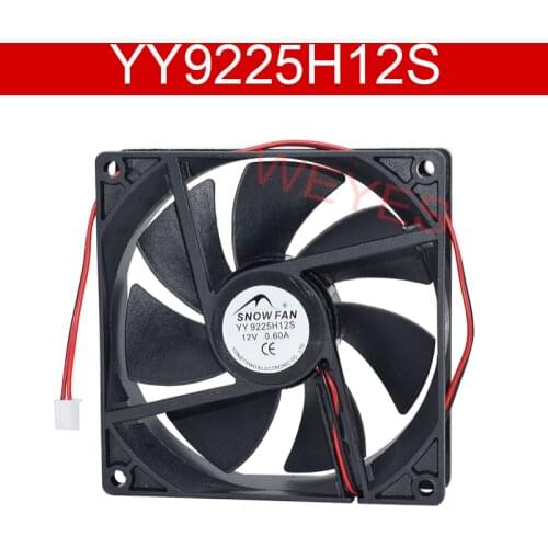 New For SNOW FAN YY9225H12S 12V 0.60A 92*92*25mm Two Lines Cooler Fan