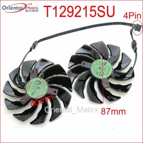 T129215SU 12V 0.50A 87mm VGA Fan For Gigabyte RX480 RX570 GTX1070 GTX1060 GTX1050 GTX1050TI WINDFORCE Graphics Card Cooling Fan