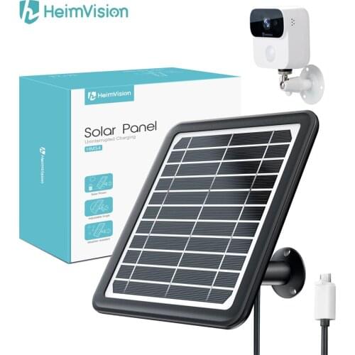 HeimVision HMS4 Solar Panel Supply Power Waterproof Support Rechargeable Assure B1 Battery Security Camera