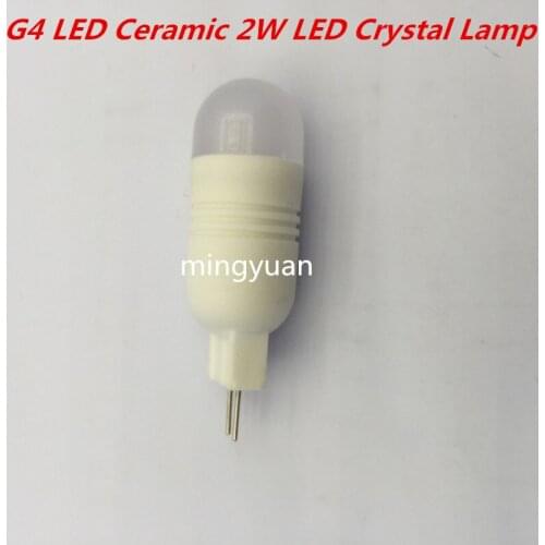 10pcs G4 LED Ceramic 2W LED Crystal Lamp Corn Bulb Cool Warm White Chandelier COB G4 Spot Light