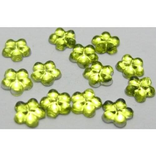 1000 lawn green Blue Acrylic FlatBack Mini Flower Gems Rhinestones 4mm