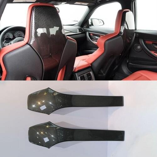4pcs Carbon Fiber Rear Seat Protection Decoration Covers Inner Seat Shells Covers Trim For BMW F80 M3 F82 F83 M4 F87