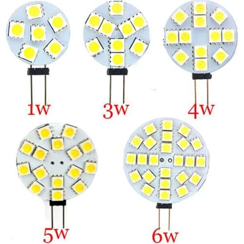 50pcs DC12V G4 LED Lamp Bulb 1W 3W 4W 5W 6W led 5050 SMD Light Corn Bulbs 5050SMD