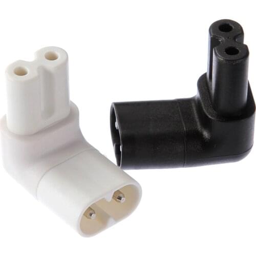 IEC320 2-Pin C7 Female To C8 Male Figure 8 Power Adapter Up Down Angle Connector Right Angle AC Power Adapter Extension