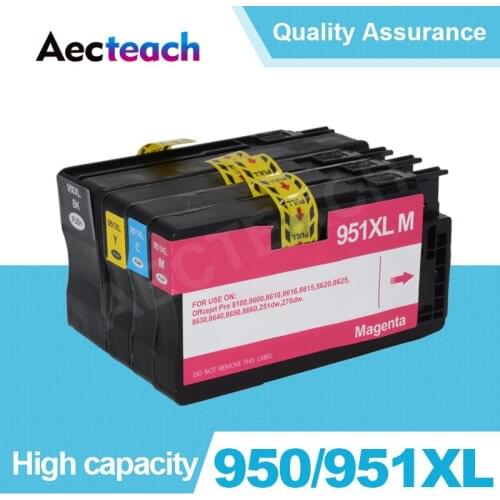 Aecteach 950 950XL Compatible Ink Cartridge Replacement for HP 950 951 XL Officejet Pro 8100 8600 8610 8620 8630 251dw Printer