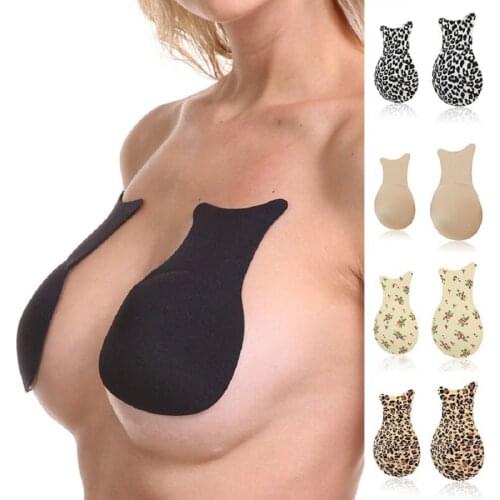 Silicone Self-Adhesive Sticky Bra Invisible Women Strapless Push Up Bras Chest Lift Tape Cup Underwear Pads For Wedding Dress