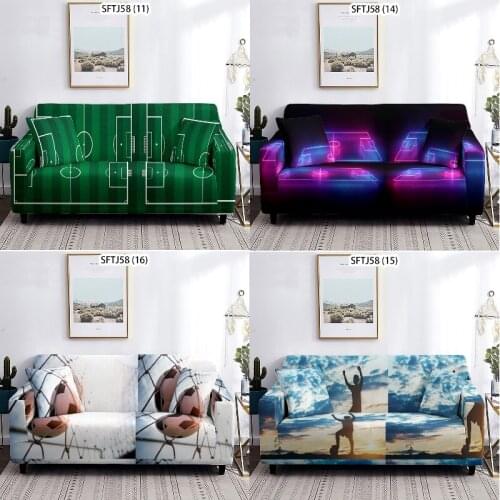 Football soccer field Covers for armchairs Armchair cover Sofa chaise cover lounge Puff seat Covers for sofas corner sofa cover