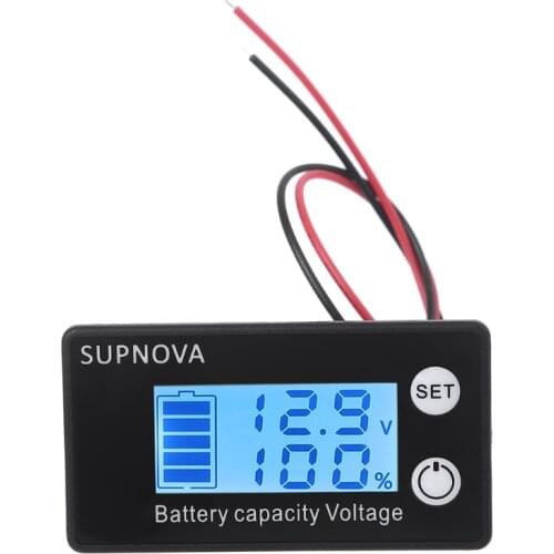 DC 12V 24V 48V Lead Acid Lithium Battery Capacity Indicator Car Motorcycle Digital Voltmeter Voltage Tester Meter Tool