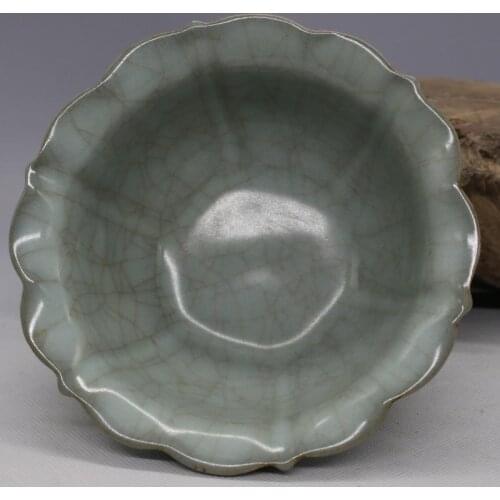 Antique SongDynasty porcelain bowl, Celadon flower bowl #2,Hand-painted crafts,Collection&Adornment,Free shipping