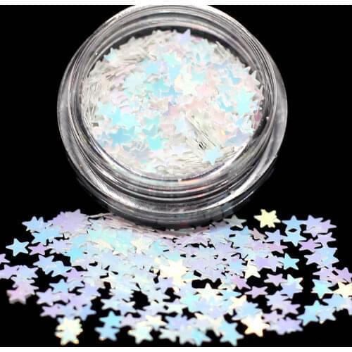 1Pcs White Star Nail Polish Semi Permanent Hybrid Varnish Gel Polish Uv Color Gel Manicure Primer Top Coat Glitter Nail Art