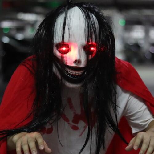 Halloween Horror Mask Latex Rotten Headgear Haunted House Prank Toys Party Bloody Head Props Bar Tricky Frighten Mask