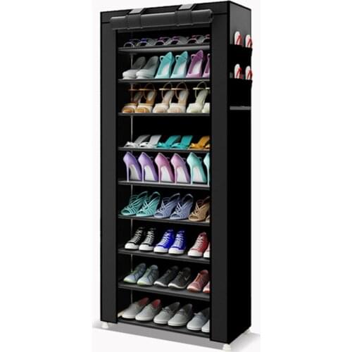 Fashion Nonwoven Dustproof Shoes Organizer Hallway Space Saving Shoe Rack Large Capacity Shoes Closet DIY Home Storage Furniture