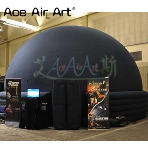 Customized 7.6 m L x 6.6m W Top Quality Inflatable Planetarium dome,Projection screen marquee Tent,event station divider wall