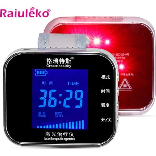 650nm Laser Therapy Watch Diabetic Wrist Watch LLLT For Rhinitis Thrombosis Cholesterol Hypertension Treatment Laser Therapy