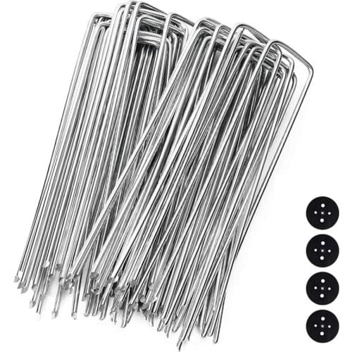 Ground Pegs,Garden Pegs Metal,Ground Pegs Garden,Garden Pegs for Netting, for Securing Fabric,Netting,Ground Sheets
