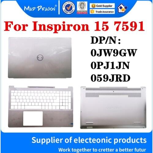 New original LCD Back Cover Palmrest Base Lid Back Silver For Dell Inspiron 7591 15 7591 0JW9GW JW9GW 0PJ1JN PJ1JN 059JRD 59JRD