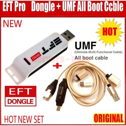 Newest 100% Original EFT Pro DONGLE EASY FIRMWARE TEMA + UMF all boot Cable ( all In One Boot Cable ) Free Shipping