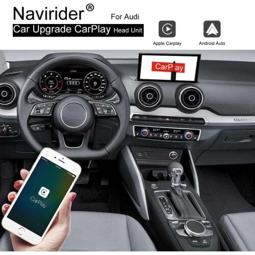 Car Upgrade Audio Video System Airplay Wireless Carplay Andriod Auto For AUDI Q2 A3 2017-2019 GPS MAP interface Black