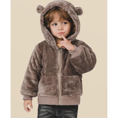 Toddler Infant Outfits 2019 Autumn Winter New Wool Coat for Girls Baby Boys Winter Jackets Kids Hooded Casual Outwear Wool Coat