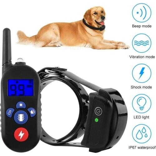 300m Pet Trainer Waterproof IP67 Rechargeable Remote Control Dog Training Collar