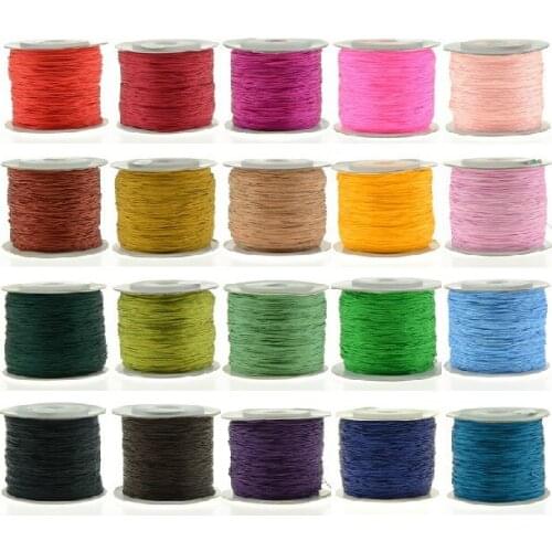 20 colors Rattail Braided Nylon Cord Thin 0.4mmx 280m Chinese Knotting Thread Beading cord Necklace Bracelet DIY free shipping