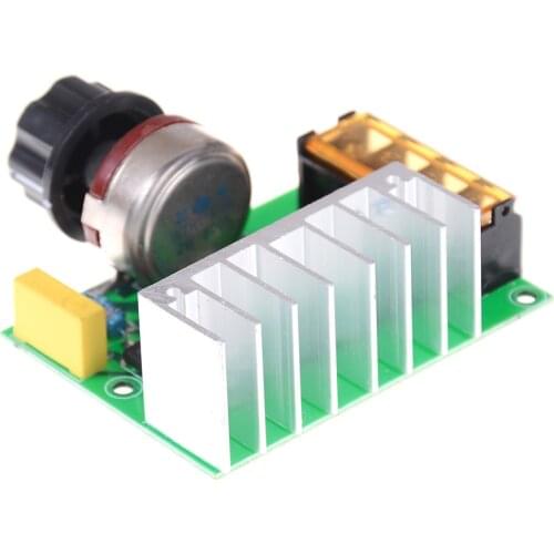 1PC Voltage Regulator Voltage Speed Controller AC 220V 4000W SCR Dimmer, Adjustable 2000W AC 50-220V 25A Motor Speed Controller