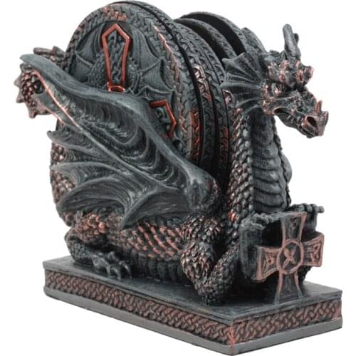 Dragon Resin Coaster Cup Mats Pads Drink Coffee Tea Mug Non-slip Drinks Pad Desktop Home Decoration Kitchen Tool