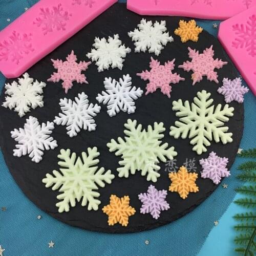 Christmas Snowflake styling sugar food grade silicone mold baking dry Perth chocolate liquid cake decoration tool baking tools