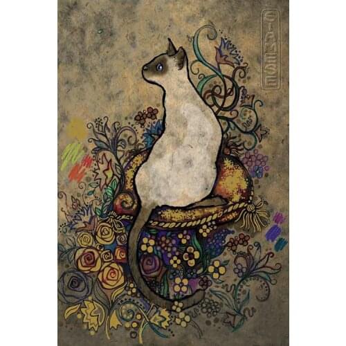 Siamese cat The wooden puzzle 1000 pieces ersion paper jigsaw puzzle white card adult childrens educational toys