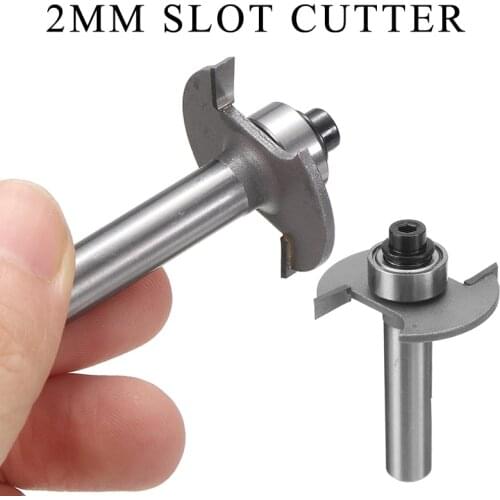 6.35mm Shank T-Slot Milling Cutter Carbide T-Type Slot Cutter Jointing Slotting Router Bit Cutter Woodworking Tool