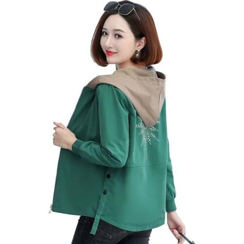 Outerwear Women Spring Autumn Coat New Fashion Trench Coats Female Loose Casual Windbreaker Womens clothing Overcoats R1004