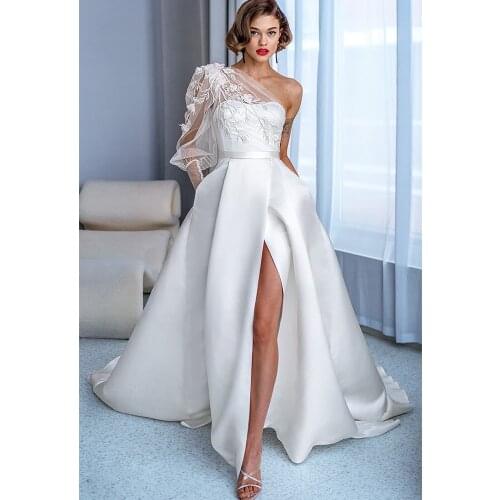 Weilinsha Satin Wedding Dresses
