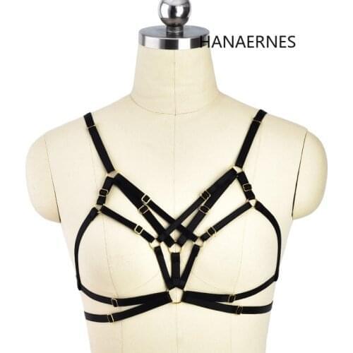 Women Bandage Elastic Cage Bra Lingerie Punk Bondage Straps Sexy Harness Underwear Goth Top Festival Clothing Goth Underwear