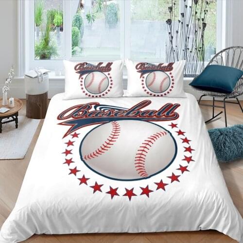 2/3pcs Baseball Duvet Cover 240x220 3D Printed Bed Cover Children Teens Bedding Set Quilt Cover Home Textile Bedroom Sets