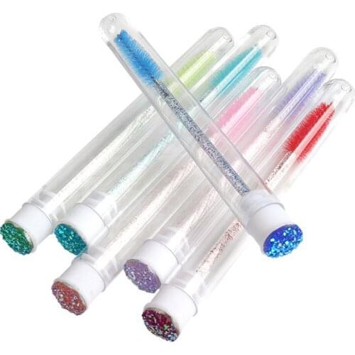 5Pcs Crystal Diamond Disposable Mascara Brushes Makeup Applicator