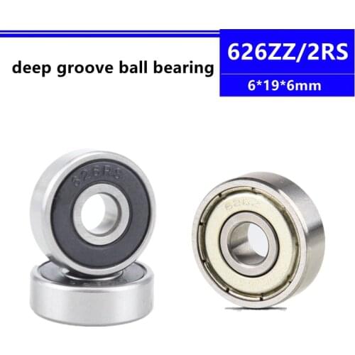 50/100pcs 626ZZ 626-2RS 626-2Z 626RS 626 2RS miniature ball bearing 6*19*6 mm deep groove ball bearing 6x19x6 mm R-1960ZZ