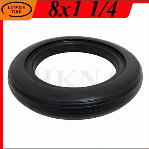 8x1 1/4 Solid Tyre 8 Inch Explosion Proof Wheel Tire for Electric Scooter, Folding Bicycle Accessories