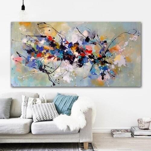 Abstract Wall Art Pictures Colorful Oil Painting on Canvas Posters and Prints Cuadros For Living Room Home Decor