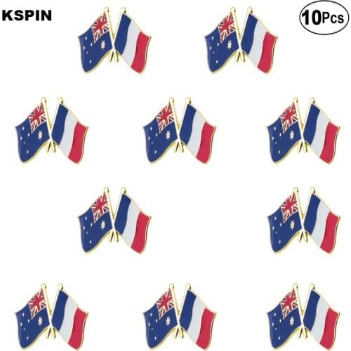 Australia France Lapel Pin Flag badge Brooch Pins Badges 10Pcs a Lot