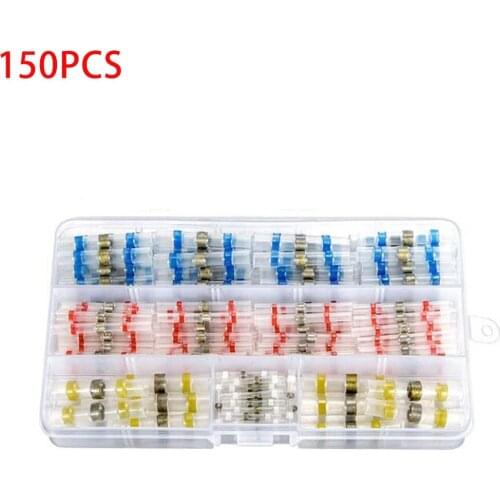 Hot sale 150pcs heat shrinkable waterproof solder ring sleeve box solder ring heat shrinkable intermediate tube combination